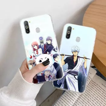 Чехол GINTAMA TPU для iPhone XR 7 8 14 15 11 12 13 X XS Pro Max Xiaomi Redmi 13C Note 9 Samsung A22 S23 S24 Ultra Plus VIVO iPhone 12 Mini аэро