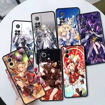 Чехол Girl Genshin Impact Funda для Xiaomi Mi 11 Lite 5G NE 11T Pro 10T 9T Note 10 12 12X 12S, ультрамягкий силиконовый чехол для телефона Mi Note 10 Lite