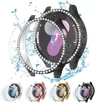 Чехол Glass+Diamond для Samsung Galaxy Watch 7 44 мм 40 мм, аксессуары, защитный жесткий защитный чехол для ПК, защитный бампер для Galaxy Watch 7 40 мм Galaxy watch 7 40mm чистый