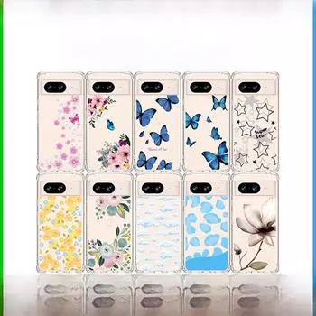 Чехол Google Pixel 8 Clear Anti-Fall TPU с милым дизайном кошек и собак Google Pixel 6