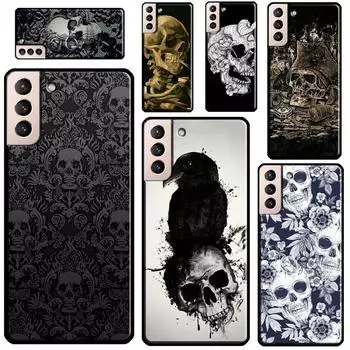 Чехол Gothic Skull для Samsung Galaxy S22 S21 Ultra S20 FE S8 S9 S10 Plus Note 10 Note 20 Ultra Coque Galaxy S8