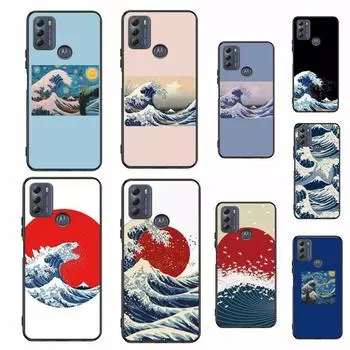 Чехол Great of the Wave Art для Motorola Moto EDGE 20pro EDGE 20lite E6 E7 G STYLUS GPLAY GPOWER G 5G PLUS G30 G100 Funda Coque MOTO E6