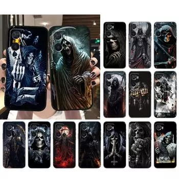 Чехол Grim Reaper с черепом и скелетом для OPPO A78 A54S A17 A57S A74 A78 A91 A96 A94 Realme GT Master X3SuperZoom Reno 7 10 11 pro OPPO A78 5G