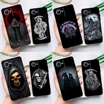 Чехол Grim Reaper с черепом и скелетом для Realme C55 C33 C31 C35 C30 C11 C15 C25s C21Y GT Neo 5 3T 2T 8 9 10 11 Pro Plus Realme 10 4G