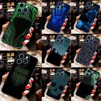 Чехол Hacker Binary Matrix Rain для iPhone 12 11 14 Pro MAX XR X XS Max Чехол для iPhone 13 Pro Max 7 8 Plus SE2 iPhone 6 6s