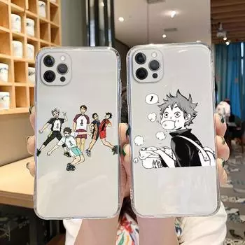 Чехол Haikyuu для средней школы волейбола Хината Кагеяма Тобио для iPhone 11 13 Pro 12 XR X XS MAX 7 8 Plus SE 20, мягкий силиконовый чехол iPhone 13