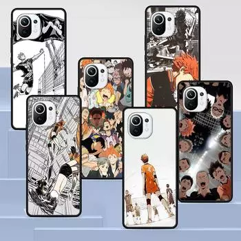Чехол Haikyuu с аниме для Xiaomi Mi 11 Lite 5G 12 Pro Note 10 10T 9 SE 9T 10S 8 A2 Lite CC9, черный мягкий силиконовый чехол для телефона Xiaomi 12