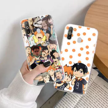 Чехол Haikyuu TPU для iPhone XR 7 8 14 15 11 12 13 X XS Pro Max Xiaomi Redmi 13C Note 9 Samsung A22 S23 S24 Ultra Plus VIVO Samsung S7 Edge аэро