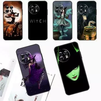 Чехол Halloween Moon Witch Horror для OnePlus 12 11 9 10 Pro 9RT 10T 10R 12R OnePlus Nord N10 N20 CE 2 3 Lite 2T Cover OnePlus Nord CE3Lite