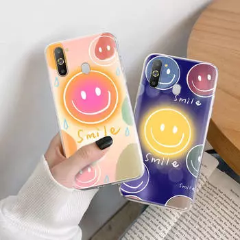 Чехол Happy Smile TPU для iPhone XR 7 8 14 15 11 12 13 X XS Pro Max Xiaomi Redmi 13C Note 9 Samsung A22 S23 S24 Ultra Plus VIVO Samsung M33 5G аэро