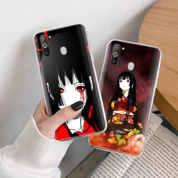 Чехол Hell Girl TPU для iPhone XR 7 8 14 15 11 12 13 X XS Pro Max Xiaomi Redmi 13C Note 9 Samsung A22 S23 S24 Ultra Plus VIVO Samsung A10S кожа буйвола