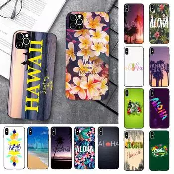 Чехол Hello Hawaii Aloha черный для iPhone 13 11 12 pro XS MAX 8 7 6 6S Plus X 5 5S SE 2020 XR iphone 13pro