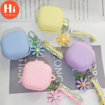 Чехол Hi для Samsung Galaxy Buds Live/Buds Pro, роскошный корейский кружевной брелок с цветами, силиконовый чехол для наушников для Samsung Buds 2, чехол