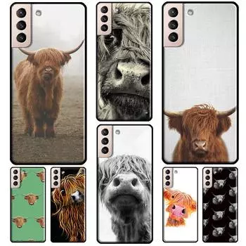 Чехол Highland Cows для Samsung Galaxy S21 FE S22 Ultra Note 20 Note 10 S8 S9 S10 Plus S20 FE задняя крышка Galaxy S8