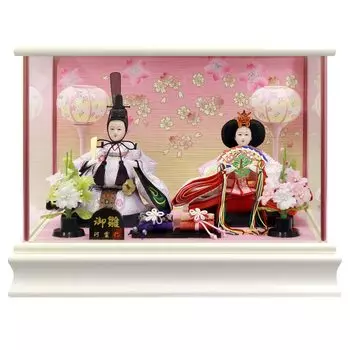 Чехол Hina Hina Prince, белое окрашенное стекло, алюминий, ширина 38 x глубина 28 x высота S0203Z Кукла, кукла, украшение, чехол, пост, 28,5 см белый