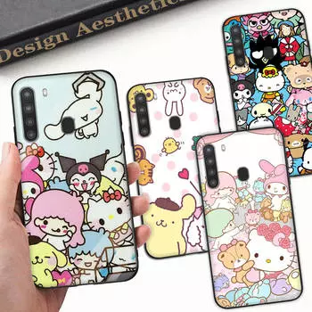 Чехол HK13 Lovely Kitty MixBlack Sofe для Xiaomi Poco X6 X4 M5 M6 F5 F6 C65 C55 C50 C51 C40 Pro Redmi 14C A3X 13C 12C 11T 10A 9C Note 7 6 8A Plus Redmi Note 10 4G коричневато-жёлтый
