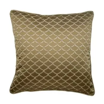 Чехол HomeCentric с застежкой-молнией, наволочка, бежевые художественные шелковые наволочки, наволочка ручной работы, наволочки с геометрическим рисунком - Лолита 12 x 12 inch бежевый