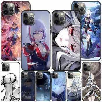 Чехол Honkai Star Rail для Apple iPhone 11 14 13 15 Plus 12 Pro Max 7 8 XR X XS, силиконовый черный мягкий чехол для телефона iPhone 7(8)