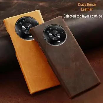 Чехол Honor Magic 4 Pro Ultimate Edition из натуральной коровьей кожи Other Models Please Note коричневый