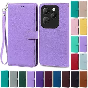 Чехол Hot 40/Hot 40 Pro для Infinix Hot 40, кожаный чехол-кошелек, флип-чехол для Infinix Hot 40 Pro, чехол X6836 X6837, чехол для телефона Hot 40 (Hot 40 Pro) светло-синий