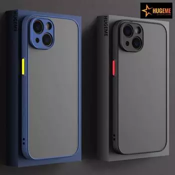 Чехол HUGEME TPU для iPhone 16 15 14 13 12 11 Pro Max Xiaomi 13T 12T Redmi 13C 12C Note 13 12 11 Чехол iPhone 14 чёрный