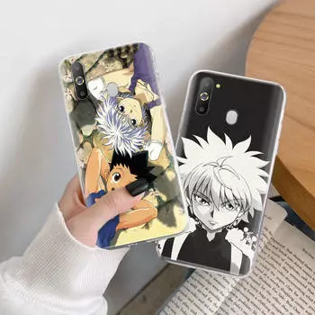 Чехол HUNTER x HUNTER TPU для iPhone XR 7 8 14 15 11 12 13 X XS Pro Max Xiaomi Redmi 13C Note 9 Samsung A22 S23 S24 Ultra Plus VIVO Redmi Note 9 аэро