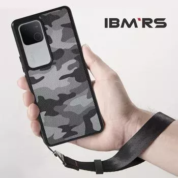 Чехол IBMRS для vivo V30/V30 Pro /S18/S18 Pro, защитная крышка объектива Camo Shell, прозрачная задняя крышка из ПК + чехол для телефона с мягкими краями TPC Art Camo
