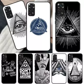 Чехол Illuminati Eye Occult Pyramid для Xiaomi Redmi Note 11 10 9 8 Pro Note 11S 10S 9S 8T K50 K40 9A 9C 10A 10C Redmi 9T