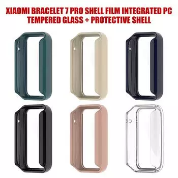 Чехол IMIN с полным покрытием для Xiaomi Mi Band 7 Pro, защитная пленка для экрана, защита краев на Xiomi Miband 7pro, чехлы из закаленного стекла 2 в 1