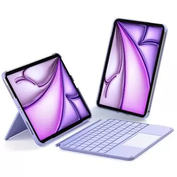 Чехол Inateck iPad Air6 11 дюймов 2024 с японской легкой клавиатурой JIS для iPad 10th, совместимый с iPad Pro 11 дюймов iPad Air, съемный, оборудованный фиолетовый