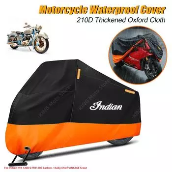 Чехол Indian водонепроницаемый для Indian FTR 1200 S FTR1200 Carbon / Rally Chief VINTAGE Scout Motorcycle Dust Cover M оранжевый