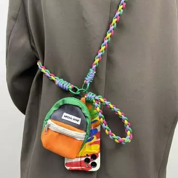 Чехол Ins Creative Graffiti для телефона Apple iPhone 15 14 13 12 Pro Max, треугольная сумка, ударопрочный жесткий чехол с веревкой для подвешивания iPhone 11