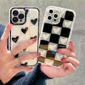 Чехол Ins Love Heart с рисунком для Iphone 14, силиконовые чехлы Funda Iphone 11 12 13 Pro Max 7 Plus 8 X Xs Max Se 2022 Xr, чехол For iPhone 14 Pro