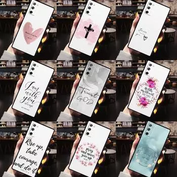 Чехол из библейского стиха с крестом Иисуса для Samsung Galaxy S20 FE S9 S10 Plus Note 10 Note 20 S21 S22 Ultra, задняя крышка для телефона Galaxy S9