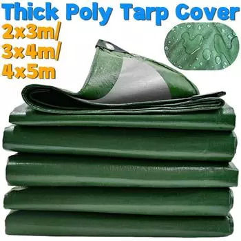 Чехол из брезента, многоцелевой защитный чехол, многоцелевой водонепроницаемый, 6x10/10x13/13x16 футов, прочный брезент, толстый полиэстеровый брезент