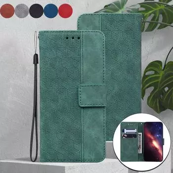 Чехол из геометрической тисненой кожи для LG V40 ThinQ/Stylo5/Stylo6/Stylo7/LG Velvet Kickstand Wallet Card Slots Cover Book для LG K42/K61/K40S/K50/Q60 LG Stylo7 5G серый