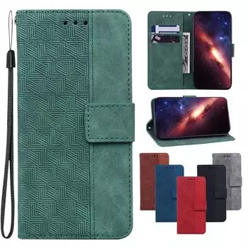 Чехол из геометрической тисненой кожи для Nokia XR21/G42/C12/C22/C32/G22/C31/X30/G60 с подставкой, отделениями для карт, чехлом-книжкой для Nokia C21 G11 Plus G300 G11 Nokia XR21 серый