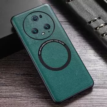 Чехол из искусственной кожи для Honor Magic 6 5 Lite, чехол для Magsafe, противоударный чехол с магнитной беспроводной зарядкой для Honor X9A X9B Couqe For Magic 5 Lite чёрный