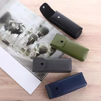 Чехол из искусственной кожи для очков, футляр для солнцезащитных очков, футляр для очков, поясная сумка для очков серый