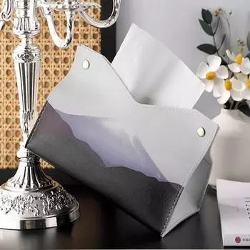 Чехол из искусственной кожи для салфеток Fuji Mountain, износостойкий держатель для салфеток, водонепроницаемый, грязеотталкивающий, коробка для бумажных полотенец Home