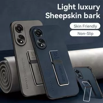 Чехол из искусственной кожи из овчины для OPPO A78 A58 A38 A97 A96 A94 A76 A74 A57 A52 A36 A1 A16 A17 A17K Find X7 X6 X5 X3 X2 Pro, чехол с кронштейном для телефона OPPO R17 вино красного