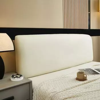 Чехол из искусственной кожи на изголовье кровати, эластичный чехол для изголовья кровати, универсальный пыленепроницаемый декоративный чехол для мебели L120CM X H50-60CM