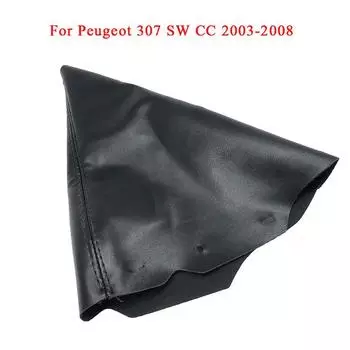 Чехол из искусственной кожи, пылезащитный, чехол для рычага переключения передач, чехол для багажника, воротник для Peugeot 307 SW CC 2000-2008, воротники для переключения передач, автомобильные аксессуары чёрный