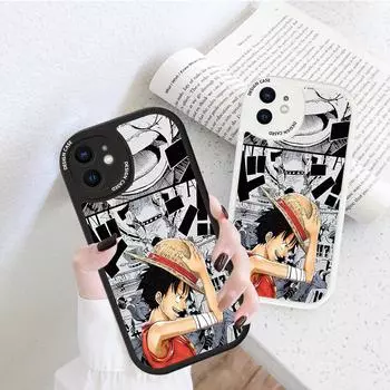 Чехол из искусственной кожи с аниме для iPhone 14, 13, 12 Pro Max, Samsung Galaxy S23 Ultra S20 FE M32 A13 A20S Redmi Xiaomi Poco F3, мягкий чехол для телефона из ТПУ iPhone 11 Pro Max