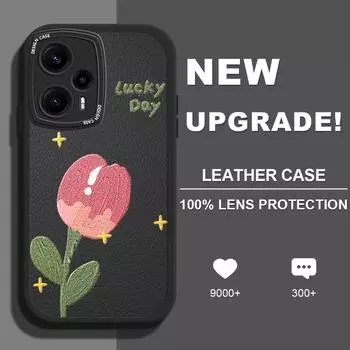 Чехол из искусственной кожи с цветком для Vivo V23E Y15 Y91 Y51 OPPO A9 Reno8 6 Realme 10 Pro C21 C12 C15 C35 Huawei Nova 7i P30 Lite Infinix Hot 10S, чехол для телефона Vivo S1 белый