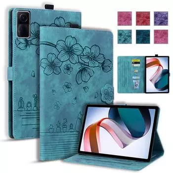 Чехол из искусственной кожи с мультяшным котом для Xiaomi Pad 5 Pro Pad 5, откидная крышка с регулируемым углом наклона для Xiaomi Redmi Pad 10,61 Redmi Pad 10.6 (2022) синий