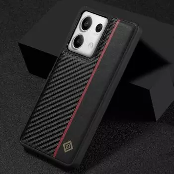 Чехол из искусственной кожи с текстурой углеродного волокна для Xiaomi Redmi 13C 12C 11A Note 13 12 Pro 5G 12S 11S 4G Poco X5 M6, защитный чехол для телефона Redmi Note 12S чёрный