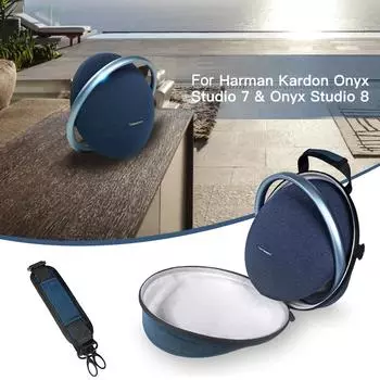 Чехол из ЭВА с плечевым ремнем и сумкой для аксессуаров, защитный дорожный чехол, дорожная сумка для Harman Kardon Onyx Studio 8/7 светло-серый