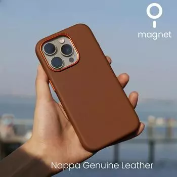 Чехол из кожи наппа для IPhone 15 14 Pro Max, магнитный чехол для суперкара с салоном из натуральной кожи, чехол для телефона бизнес-класса премиум-класса из коровьей кожи for iPhone 14 Pro серый