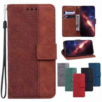 Чехол из кожи с геометрическим тиснением для iPhone 16, 14, 12, 15 Pro Max, подставка-кошелек с отделениями для карт, чехол-книжка, кобура для iPhone 11, 13, 7, 8 Plus, 6, X, XR, XS, SE4 iPhone 7 Plus/8 Plus серый